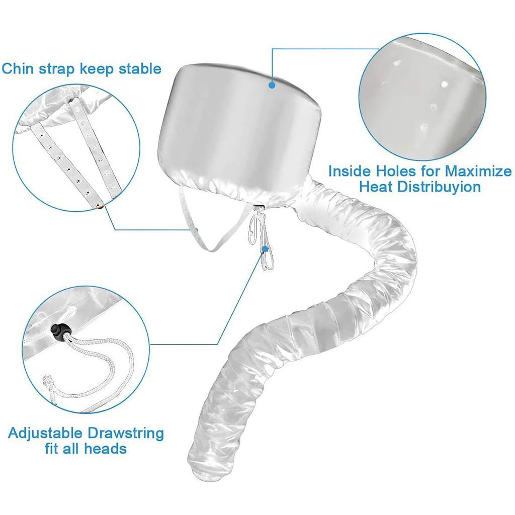 1PCS portable adjustable hair dryer soft hair drying cap, quick drying cap, salon styling accessories Special for real hair wigs