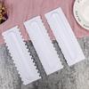 3PCS Cream Scraper Irregular Teeth Edge Spatulas Cake Baking Scraper Fondant Cake Slicer Cake Decorating Pastry Cutters Tools