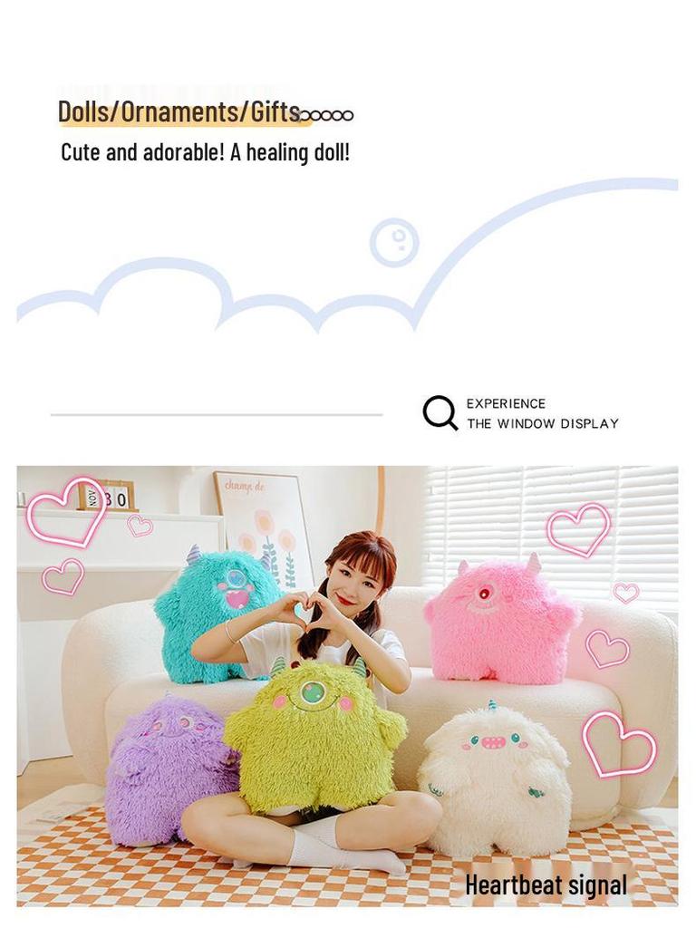 Cartoon Big-Eyed Monster Plush Doll: Children's Pillow Toy Gift