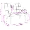 2 Seater Sofa Blue 115 x 61 x 87 cm Fabric