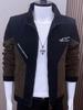 Men's Trendy Patchwork Corduroy Jacket with Stand-Up Collar - Slim Fit Spring/Autumn 2025 Edition