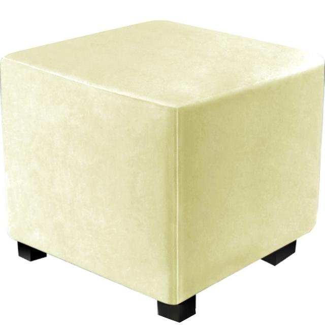 Square Elastic Ottoman Cover Thicken Velvet Footstool Covers 360 Degree All -Inclusive Chair Cover Protector For Living Room