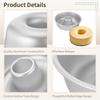 Ring Cake Pan,Anodized Non-Stick Round Pound Cake Mold with Central Chimney Tube,for Chiffon,Chocoflan,Donuts and Baking
