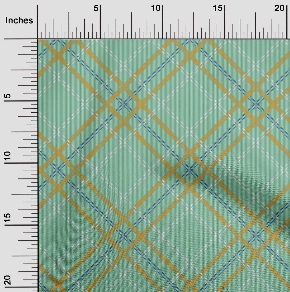 oneOone Cotton Flex Fabric Tartan Check Print Fabric BTY 40 Inch Wide