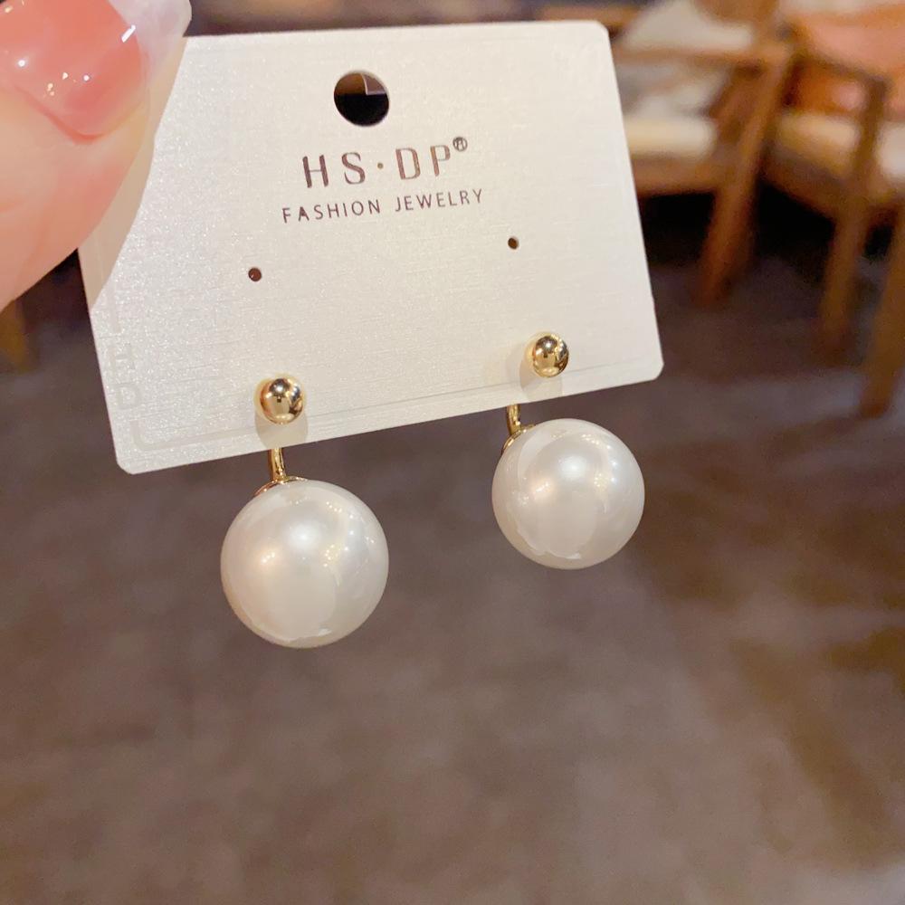 Fashion Minimalist Two Ways To Wear Pearl Geometric Earrings For Women