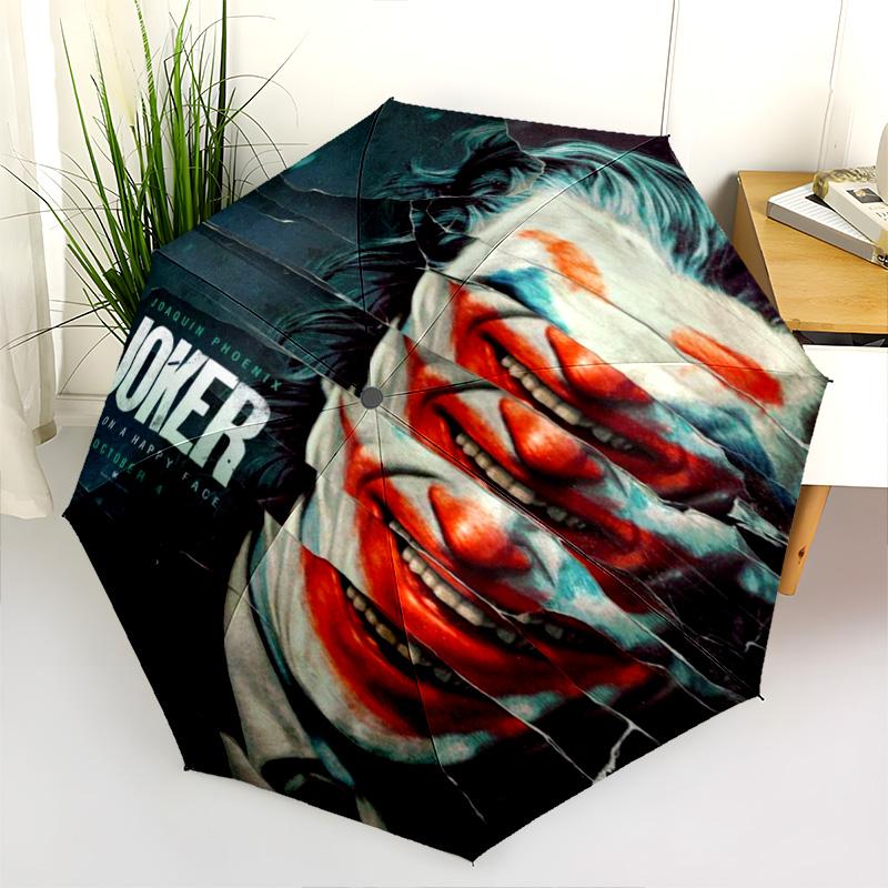 Joker Put Happy Face Folding Umbrella Suitable For All Seasons Travel Printing Umbrella Sun Umbrella