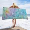 Buntes Strandtuch mit Aufdruck, Weiches Mikrofaser-Schnelltrocknendes Saugfähiges Handtuch für Strand Pool Camping Reisen Badetuch Handtuch