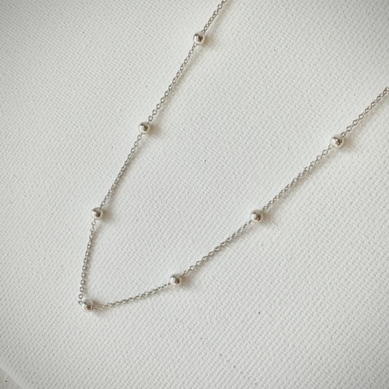 SUZURAN loveseed silver chain necklace_ ball Loveseed silver chain heart pendant necklace