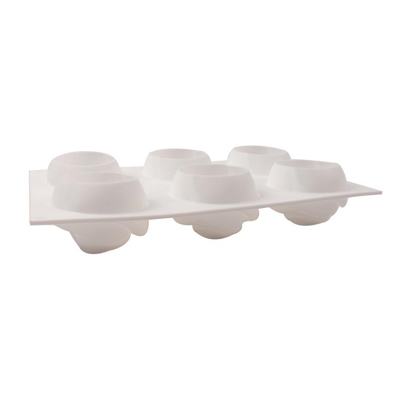 1 Stück 6 mit Rosenmousse Fondant Kuchenform Französisches Dessert Backen Silikonform Seife Seife Backform