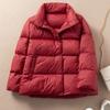 Fashion Short White Down Bread Keep Warm Women Down Jackets Korean Thicken Lightweight Down Parkas