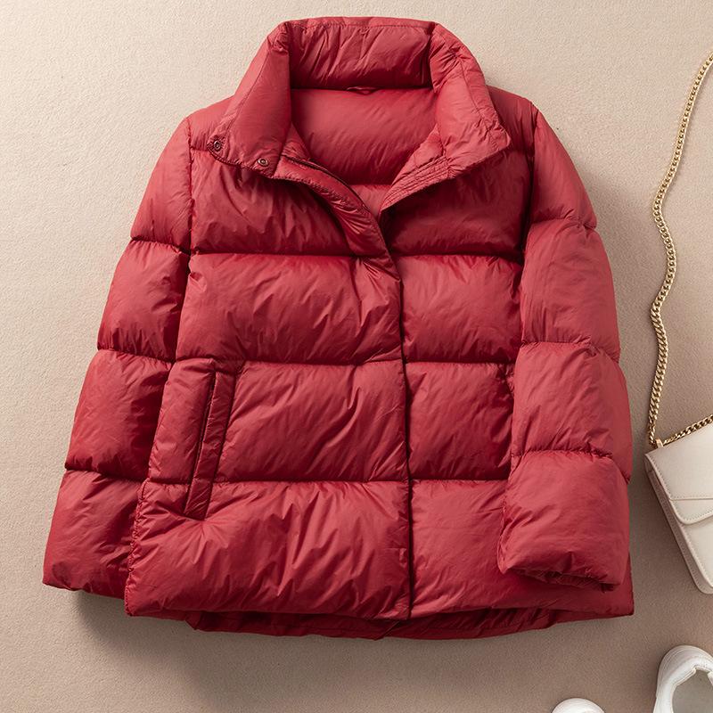 Fashion Short White Down Bread Keep Warm Women Down Jackets Korean Thicken Lightweight Down Parkas