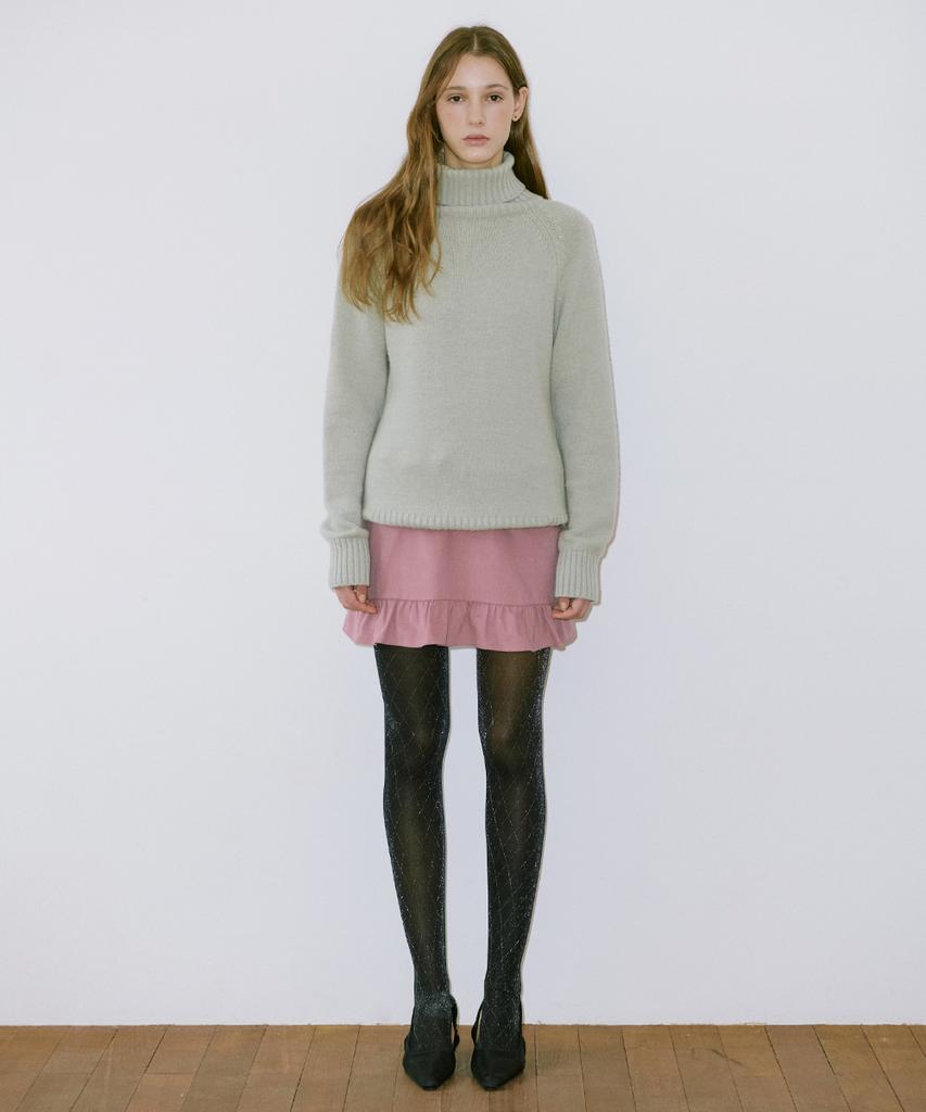 SINOON Middle Turtleneck Knit (Greyish Green)