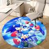1pc Sonic the Hedgehog Anime Cartoon Design Round Carpet  Office Chair Mat, NonSlip Rug for Home Decor, Living Room, Bedroom, Game Room