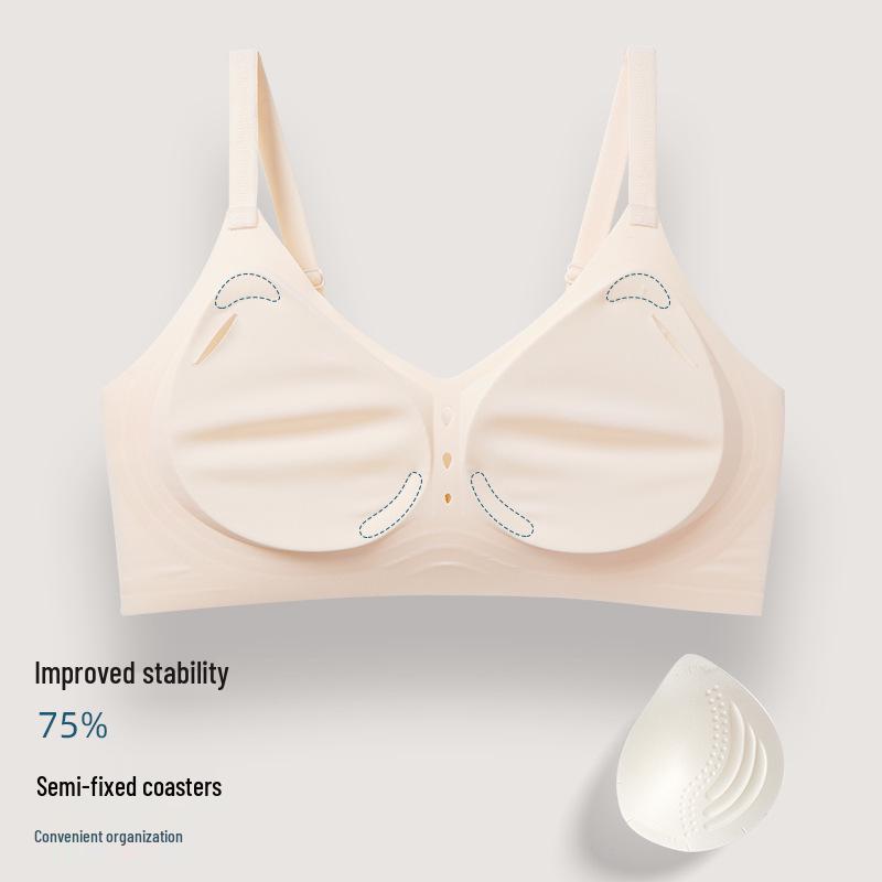 Comfortable Seamless Jelly Ice Silk Bra: Side Support, Anti-Sagging, Beautiful Back, Breathable Fit for Small Chests