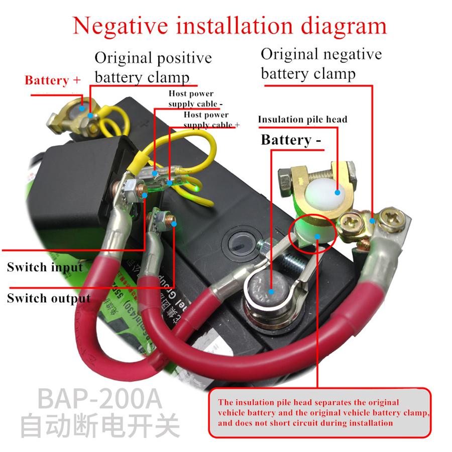Wireless Remote Control Car Battery Disconnect Cut Off Isolator Master Switches