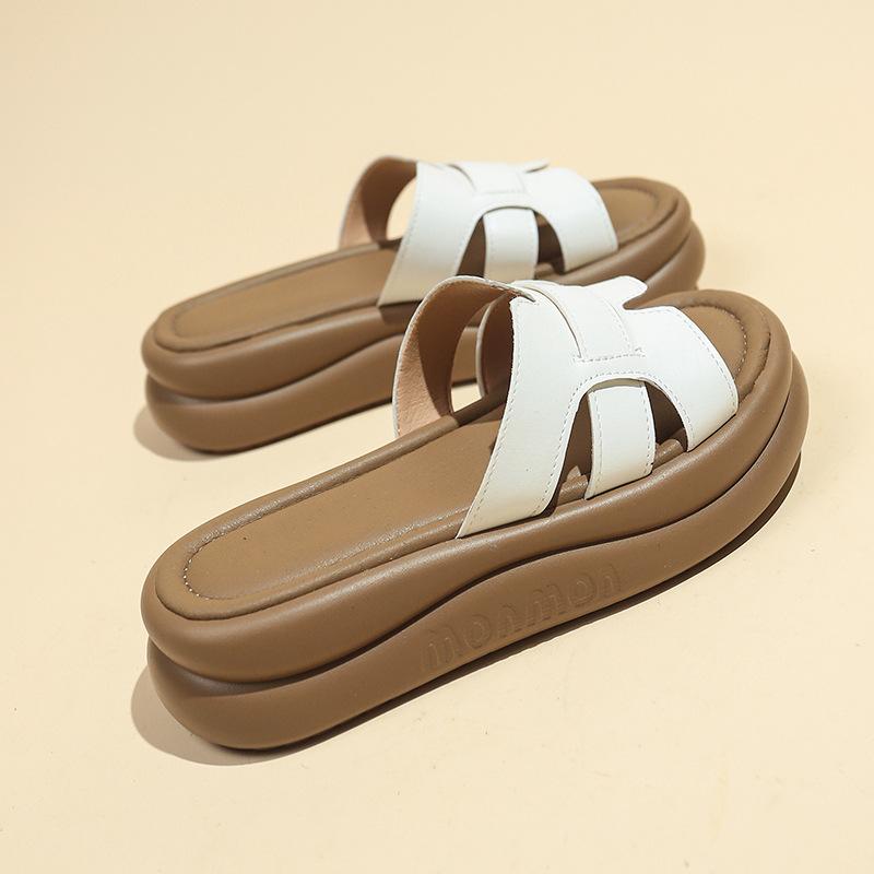 Oberbekleidung Sommer neue Damen weiche Sohle Mode 2025 Rock rutschfest mit dicker Sohle coole Hausschuhe leicht einteiliger Slipper