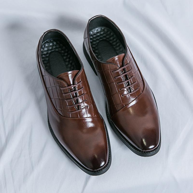Men's Shoes Large Size New Leather Shoes Fashion British Style Casual Leather Shoes Trend Business Dress Shoes