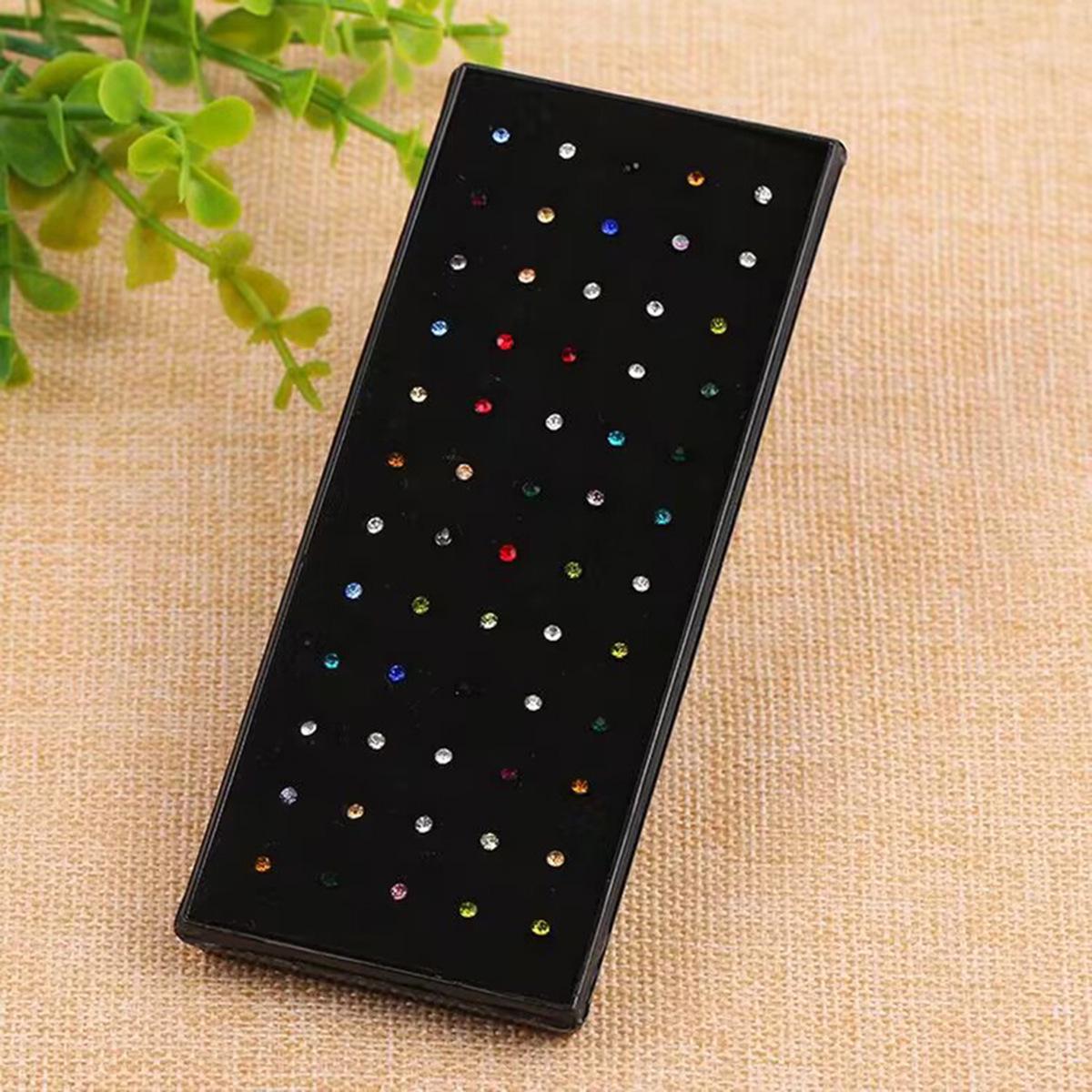 

Нострилы из нержавеющей стали с 2-миллиметровыми стразами, 60 штук