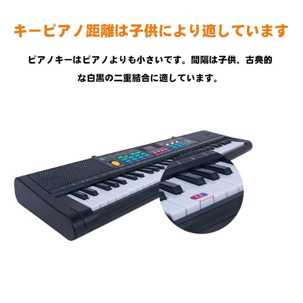 Xuuyuu Clavier Piano Piano électronique 61 touches 16 tons 6 rythmes 6 morceaux de démonstration Écran numérique Enfants Débutants Pratique Câble USB