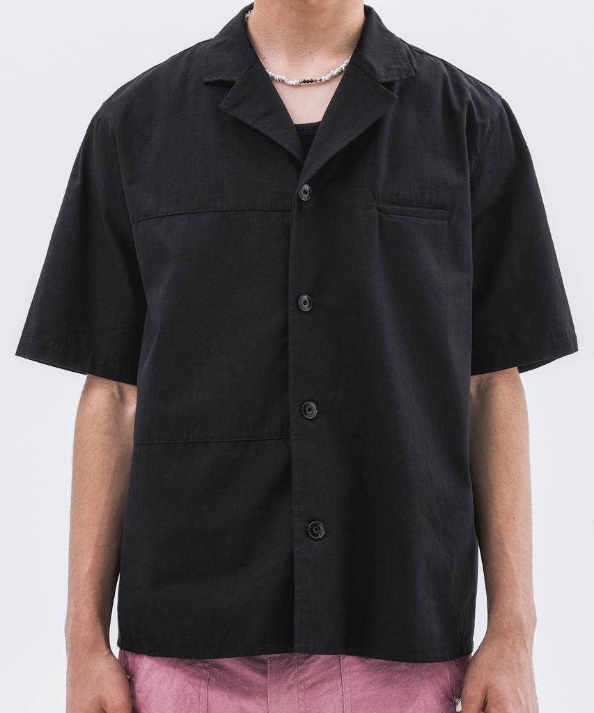TRIP LE SENS Welt Pocket Cotton Half Shirt_Black