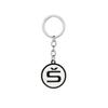 WOHE7 Car Logo Keychain Key Ring Chain Pendant Gifts For Skoda Octavia Kodiaq Fabia Karoq Superb Rapid Felicia RS Hubcap Accessories