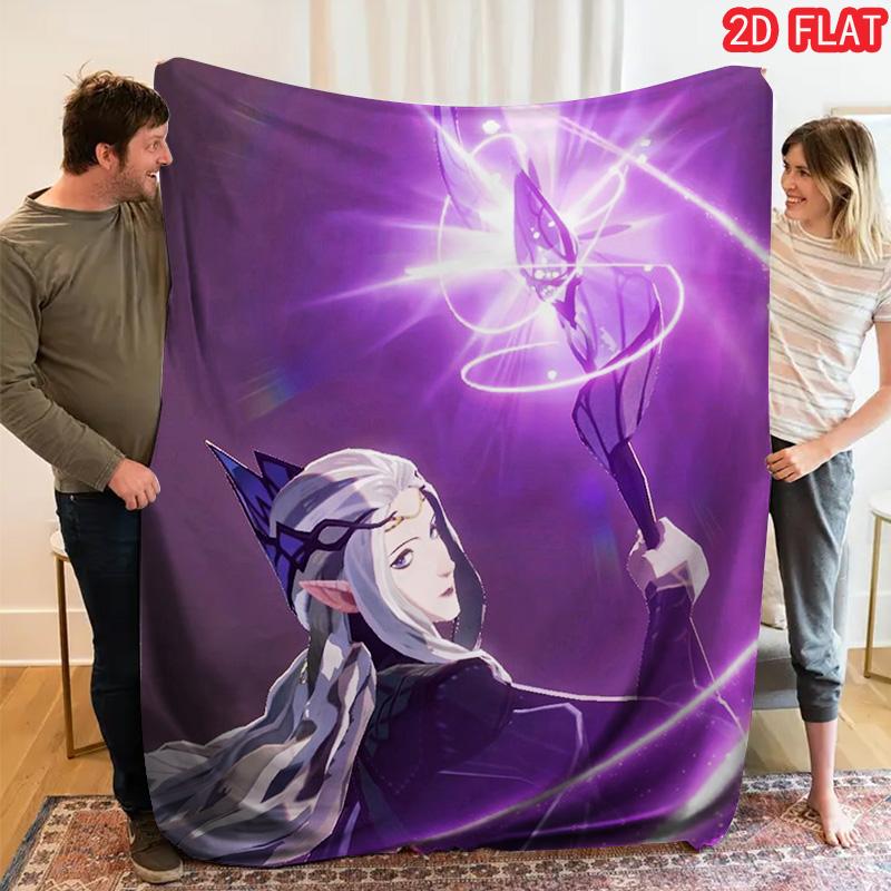 

AFK Journey Angel Knight Flannel Blanket, Fantasy Game Character Print Throw Blanket 80cm x 120cm