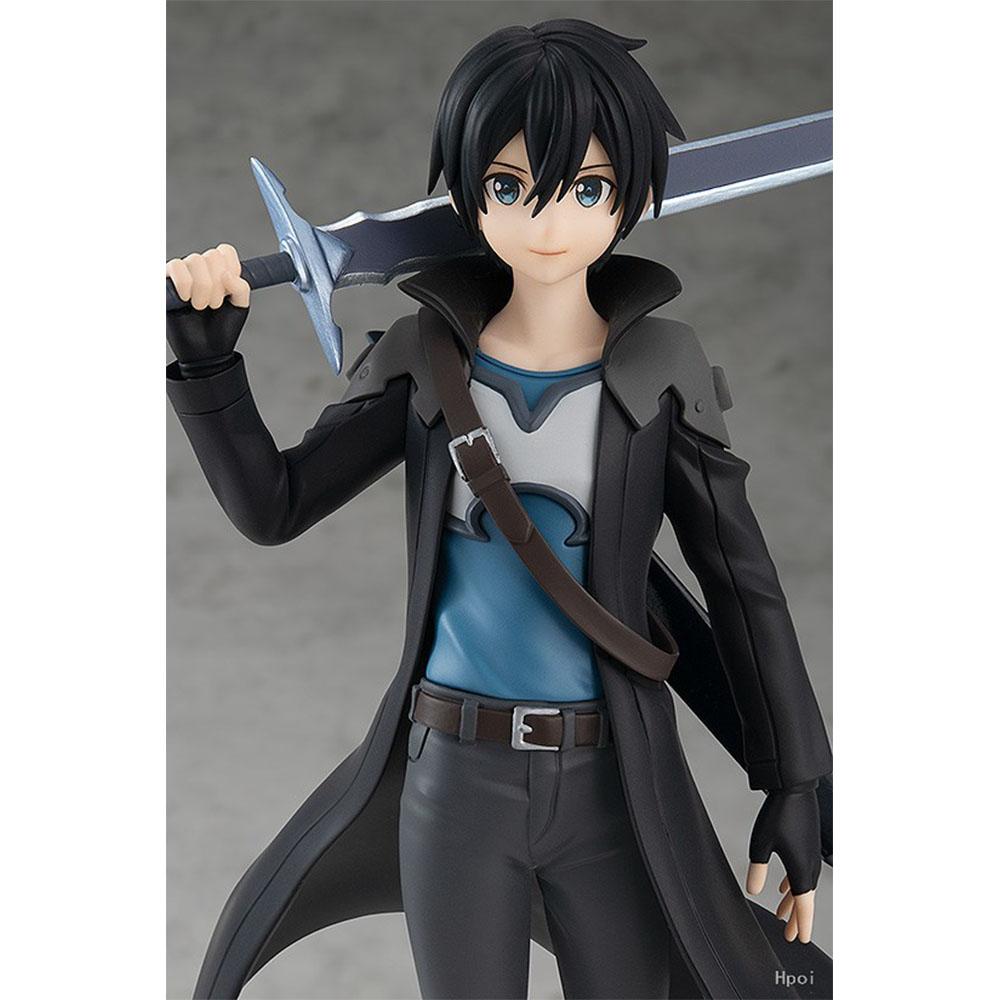 17CM Kirito Figure Sword Art Online Anime Cute Standing Posture Model Desktop Toy Doll Cool Gift Collection Ornaments PVC