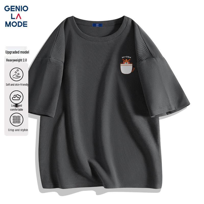 Мужская вафельная футболка с коротким рукавом GENIOLAMODE XL