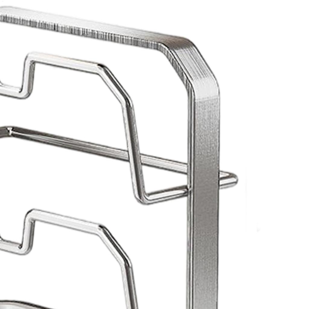 Pot Lid Rack Pan Top Holder Stand Vertical Pot Top Storage Rack For Kitchen Countertop Dining Restaurant Cabinet Sink Pantry