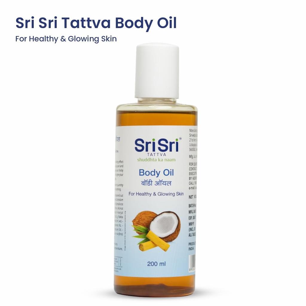 Sri Sri Tattva Shuddhta Ka Naam Body Oil 200ml Single Pack For Smooth Hydrated Skin