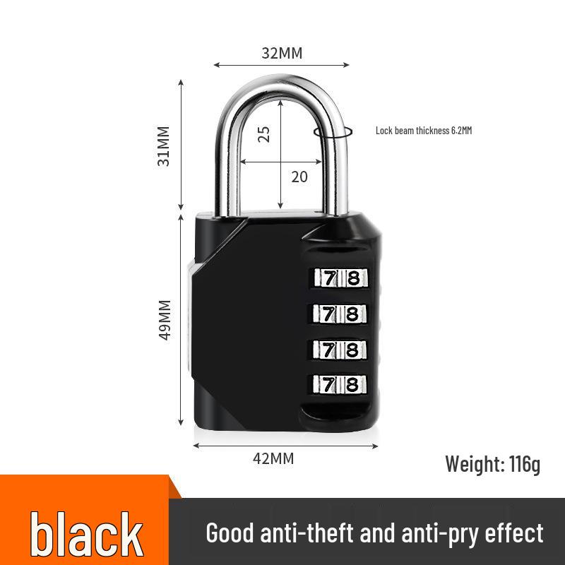 Waterproof and Rust-Proof Mini Padlock for Luggage, Gym, Locker, Schoolbag, and Household Use