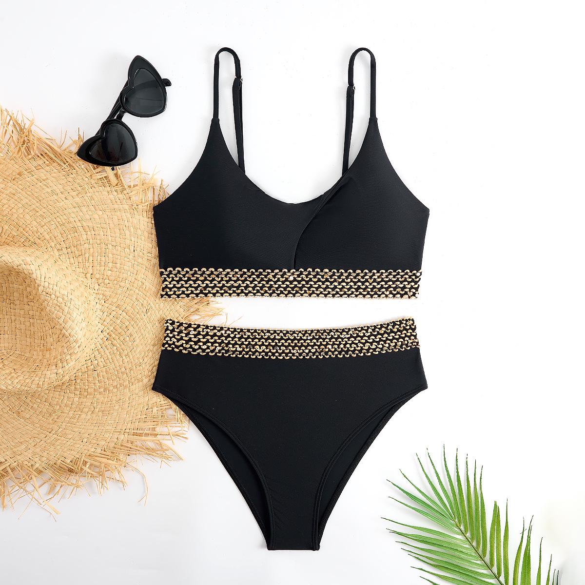 

2025 Sexy Style Women s Three-Piece Tight-Fit Bikini Swimwear Large