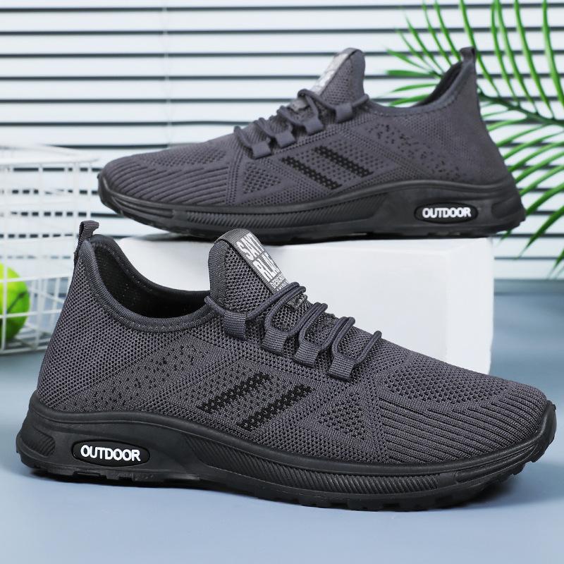 Scarpe da ginnastica da uomo autunnali, anti-odore, traspiranti, casual, con suola morbida, leggere, sportive, tinta unita, versatili, da uomo