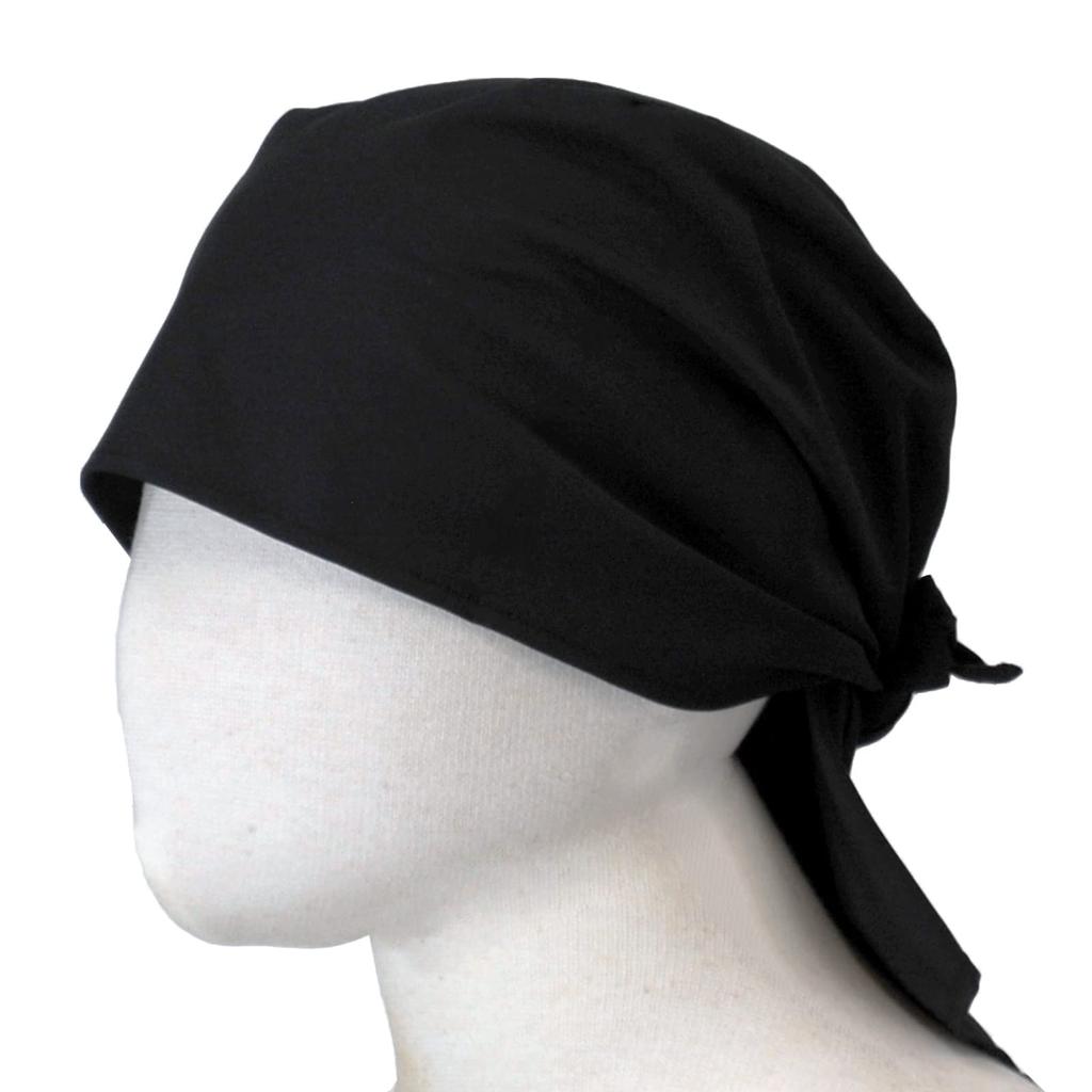 Sentsuki Bandana Large Black Inner One Size Fits 1090K Cap, Bandana, Cap, Cafe, Dining, Uniform, Unisex, Black, All,