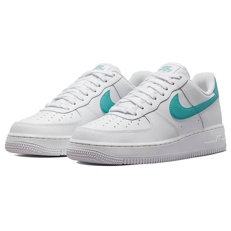 Nye Nike Air Force 1 Low Hvit Vasket Teal Dame DD8959-101