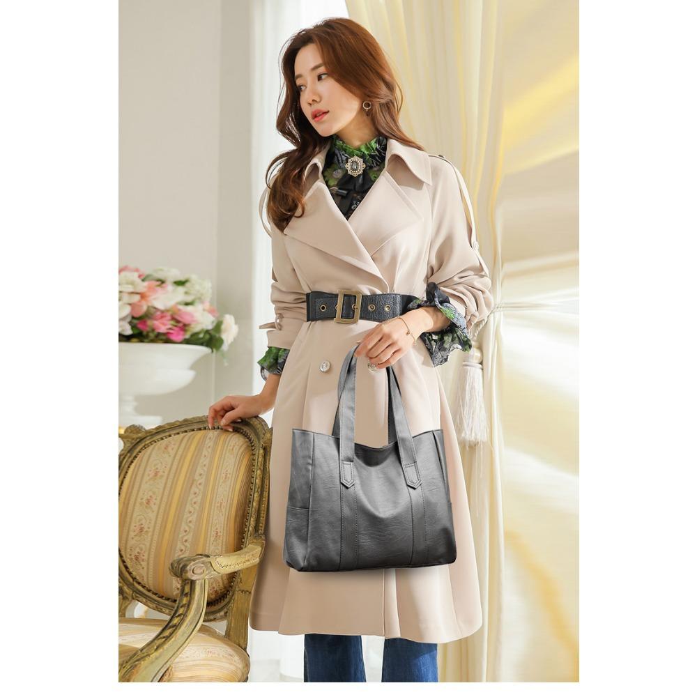 Vintage Large Capacity Tote Bag,Retro Vegan Shoulder Bag,Women's Casual Handbag