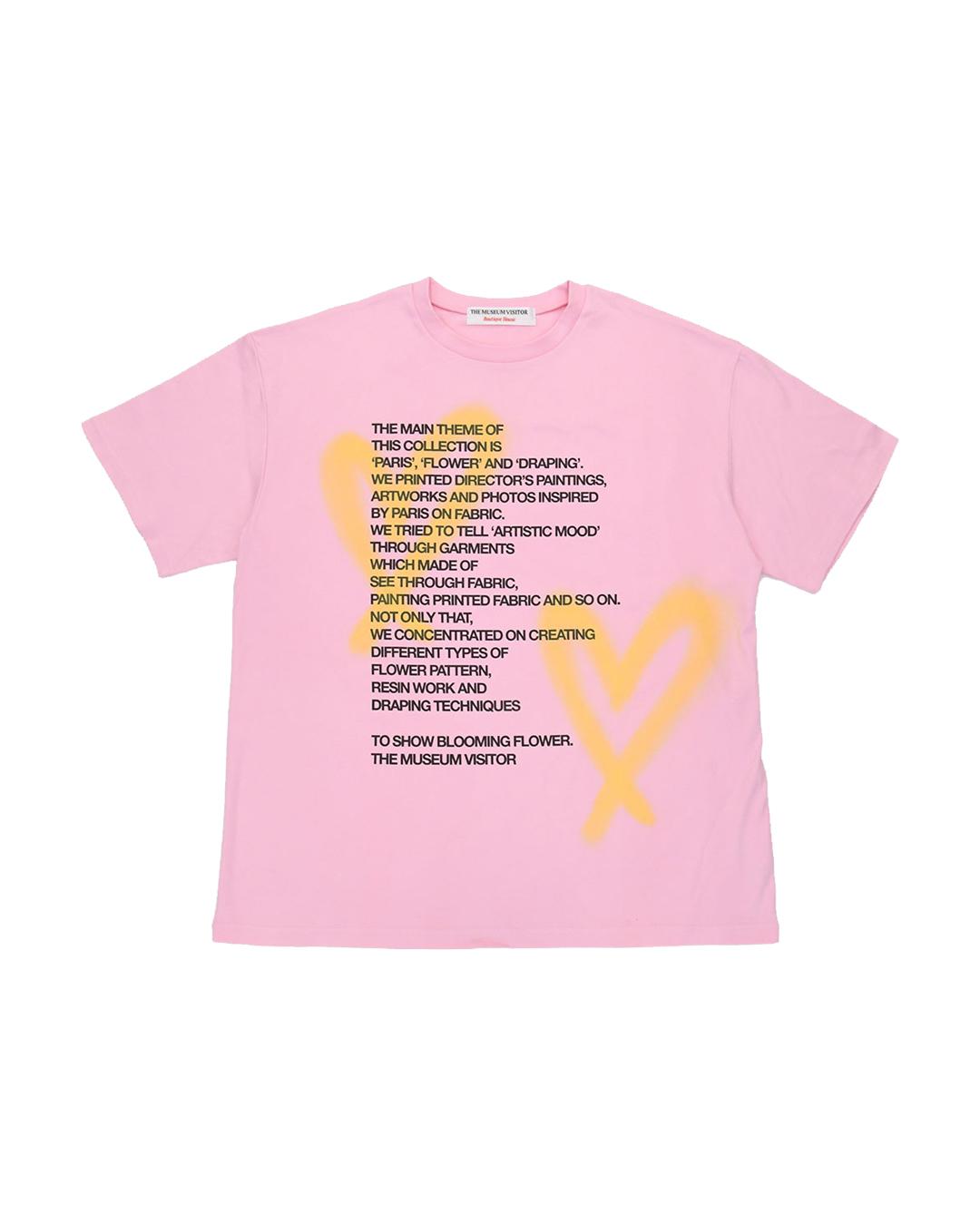 The Museum Visitor Heart Sprayed T-Shirts (Pink) Free