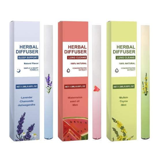 Yangyizhi Herbal Diffuser Pen, Natural Aromatherapy Inhaler Stick with Mullein Thyme, Flavored Air Freshener, Portable Botanical Scent Pen for