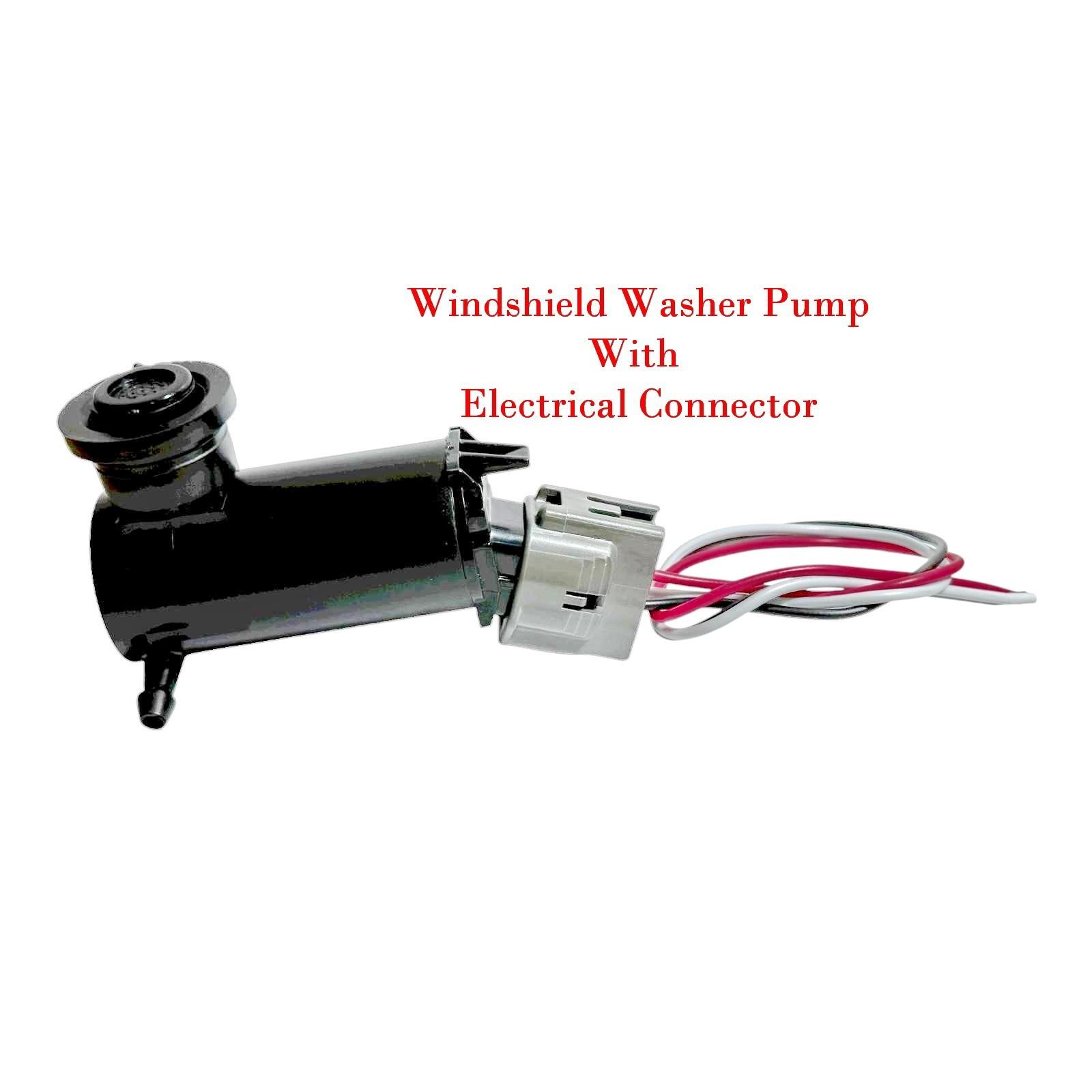 Windshield Washer Pump + Connector Fits Chevrolet Genesis Hyundai Kia