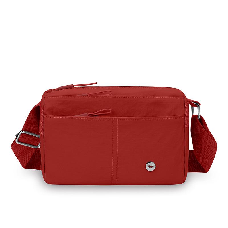 Water-Repellent Multi-Compartment Bag Lightweight Small Square Bag Commuter Women's Shoulder Bag Solid Color Crossbody Bag