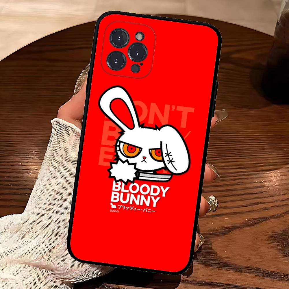 Anime B-Bloody Bunny Phone Case For Iphone 17 16 15 16e 14 13 12 11 Pro Max Plus Case Cover Coque