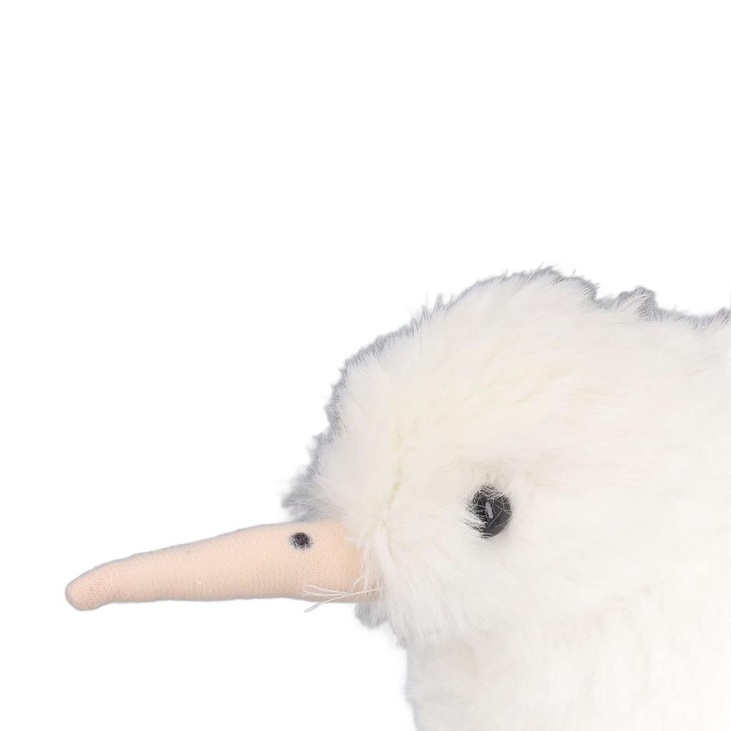 7.9-inch Kiwi Bird Plush Toy, Soft and Cute Lifelike Portable Standing Stuffed Animal Toy for Kids and Toddlers (White)
