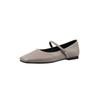 Simple square head, light mouth, one word with versatile French retro flat Mary Jane shoes