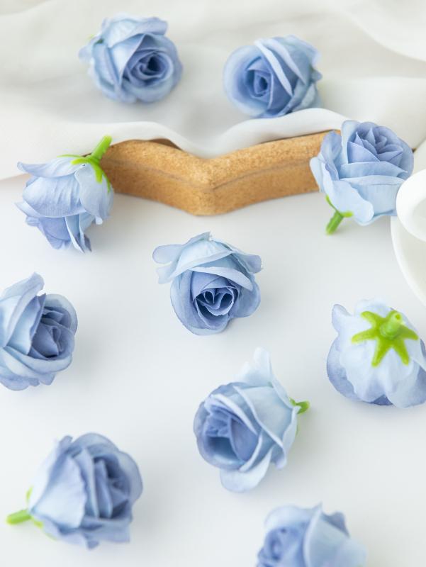 

50Pcs Artificial Flowers Silk Rose Head Wedding Home Room Decoration Outdoor Yard Garden Wreath DIY Gifts Candy Box Accessories 50 pcs