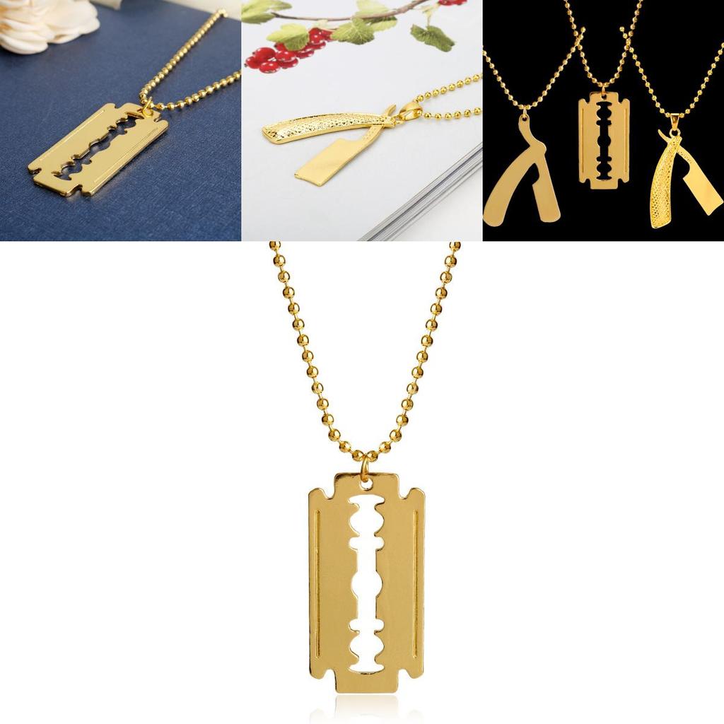 Přívěsek na náhrdelník Design čepele a žiletky ze slitiny s galvanicky pokoveným povrchem pro muže a ženy