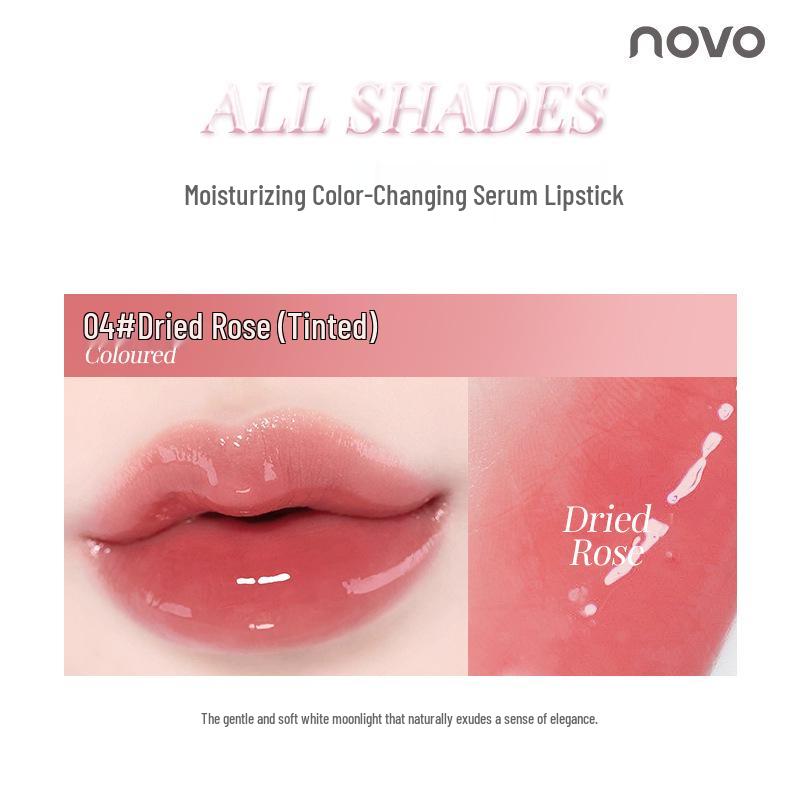 NOVO9231 Hydrating Temperature-Changing Lipstick: Autumn & Winter Moisturizing, Anti-Cracking, Fade Lip Lines, Natural Look, Color-Changing.