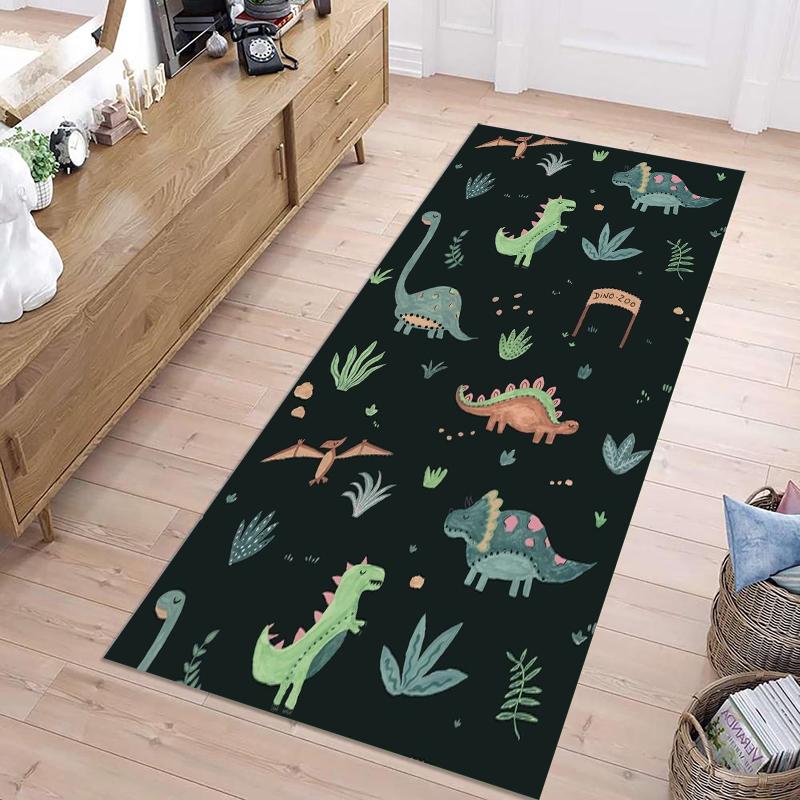 

Dinosaur Pattern Runner Rug Cartoon Home Decor Hallway Carpet Soft Non-slip Floor Mat for Corridor Living Room Kids Bedroom 40X120CM