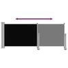 Retractable Side Awning 100 x 300 cm Black
