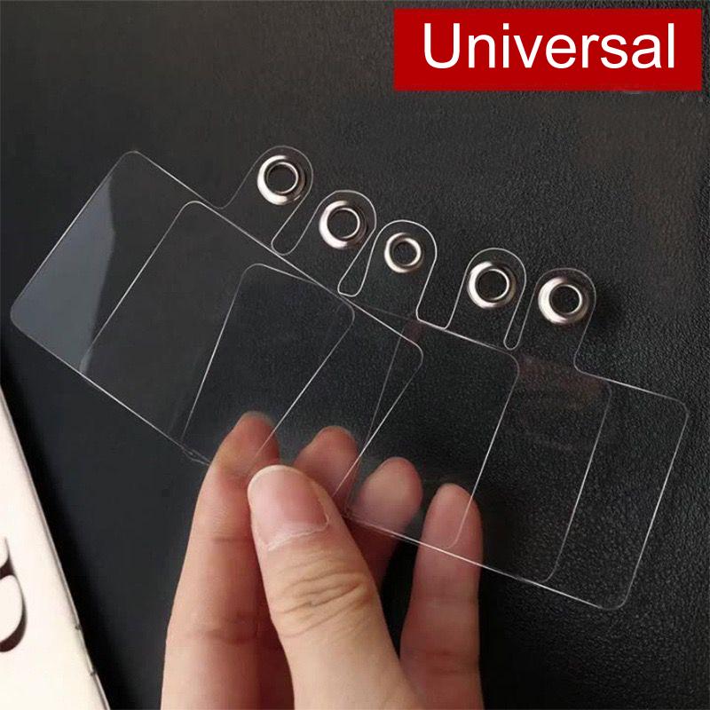 50Pcs Transparent Mobile Phone Lanyard Anti-lost Card Gasket Universal Phone Hanging Cord Patch Tether Pad
