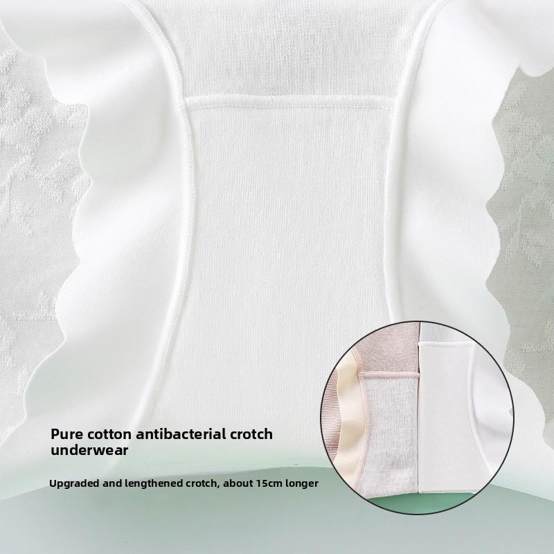 Women Summer New Cotton Anti Bacterial High Waist No Mark Hip Briefs
